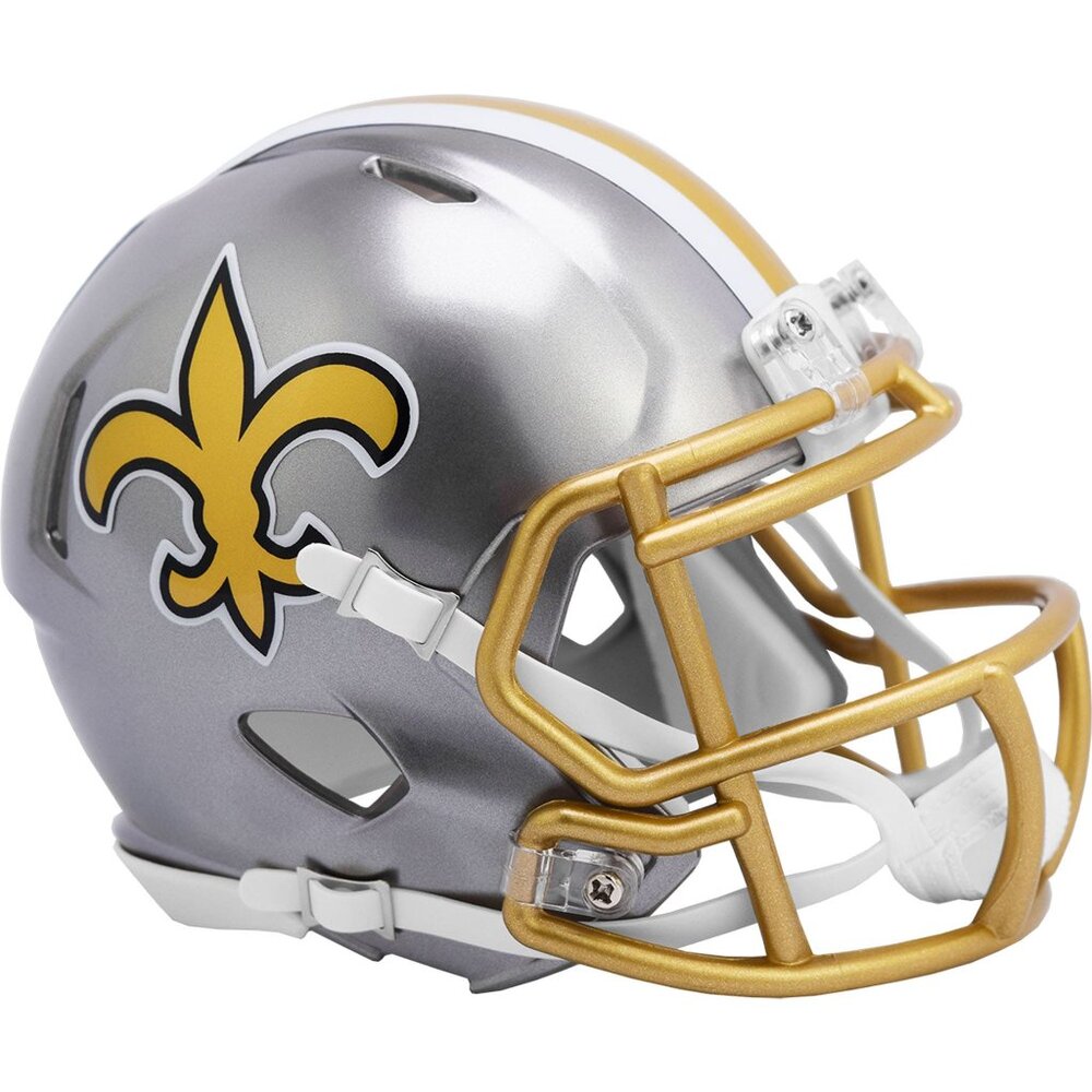 New Orleans Saints Unsigned Riddell FLASH Alternate Revolution Speed Mini Helmet